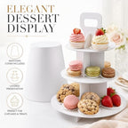 3-Tier Cupcake Stand, 10 Set Cardboard Cupcake Tower with Paper Cover, Dessert Cup Cake Stand Tower for Birthday Wedding Party Decoration,Afternoon Tea Stand, Cupcake Tier Stand - Image 6