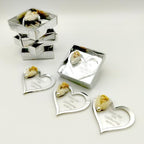 Wedding Favor Guest Bulk Magnet Gold Heart, Sets of Party Favors, Gold Heart Acrylic Bridal Shower Favors, Party Favor for Attendee (Silver Heart Magnet, Set of 50) - Image 6