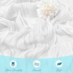 30 Pack White Cheesecloth Table Runner 17 x 108 inch Cheese Cloth Table Runners 9ft White Table Runner Rustic Romantic Sheer Gauze Runner for Wedding Party Baby Shower Table Decoration - Image 5