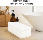 KAMMAK White Dinner Napkins Disposable Cloth Like Paper Napkins Folded with Pocket 100 Pack Guest Hand Towels for Party Decoration, Wedding Reception, Bathroom, Kitchen (16.5 x 16.5 inch) - Image 3