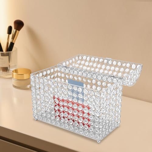 Crystal Wedding Card Box with Heart Lock Wedding Money Box Treasure Chest Silver Bead Card Receiving Memory Storage for Wedding Reception Birthday Graduation Baby Shower Party (Silver) - Image 6