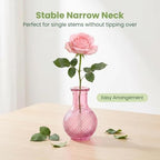 Mini Bud Vases Centerpieces for Tables,Clear Bud Vases for Flowers,Small Flower Vases Suitable for Birthday Party,Anniversary,Wedding Reception,Baby Shower (Pink, 12PCS) - Image 5