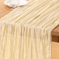 DeZerlor Beige Cheesecloth Table Runner 1 Pack Summer Boho Runner by DeZerlor