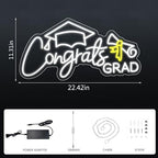 Congrats Grad Neon Sign, Class of 2026 Celebration Wall Decor - Image 3