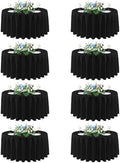 sancua Black Round Tablecloth 108 Inch Fit 42-96 Inch Tables, 8 Pack by sancua