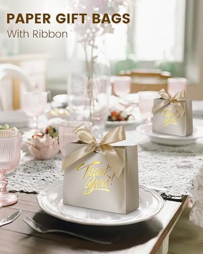 DOYIDE 120 Pack Small Thank You Gift Bags, Party Favor Bags with Bow Ribbon - Image 5
