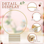 FoldTier 24 Pcs 14 Inches Metal Floral Hoop Centerpiece with Tables Stand - Image 3