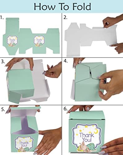 Paper Box - Mini Favor Box For Baby Shower 4x4x4 Inches Paper Gift Boxes, Candy Paper Box For Party Favors, Baby Shower Giraffe,Boy/Girl Theme- Pack Of 20 - Image 6