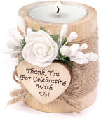 50 Piece Wooden Tealight Candle Holder Set, Wedding Party Favors for Guests, Thank You Favors, Guest Return Favors, Bridal Shower Favors for Guests, Baby Shower Favor for Guests.(Light brown 50 pcs) by JusFavors