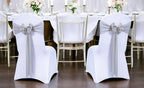 MDS Pack of 200 Chiffon Chair Sashes for Wedding & Event Décor - Grey - Image 2
