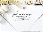 Address Stamp, Custom Self Inking Pre-Inked Personalized Return Address Stamper with Your Name and Address for Wedding Envelopes, PSI by PrettySweetParty - Image 3