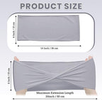 MDS Pack of 75 Spandex Chair Sashes Without Slider Buckles – Light Silver - Image 2
