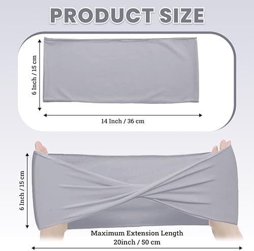 MDS Pack of 125 Spandex Chair Sashes Without Slider Buckles – Light Silver - Image 2