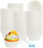 5500 Pcs White Cupcake Liners 1.96 Inch Bulk Paper Muffin Liners Baking Paper Cupcake Wrappers for Wedding Birthday Party by UCEHIPAW