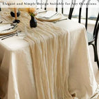 Sand 12 Pack 10FT Cheesecloth Table Runner 20 x 120 Inch Long Rustic Gauze Cheese Cloth Table Runner for Wedding Bridal Baby Shower Table Decorations Boho Fabric Sheer Birthday Party Table Decor - Image 7