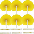 20 Pieces Yellow Round Paper Fans by Bestage