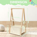 Okydoky Wooden Baby Shower Crate Gift Basket Double Layer Storage - Image 2