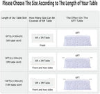 leegleri 14FT White Tutu Table Skirt for Rectangle&Round Tables-Tulle Curly Willow Table Skirt Decorations, White Ruffle Tablecloth for Wedding Bridal Shower Birthday Party Decorations - Image 5