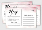 50 Blank RSVP Cards With White Envelopes- Watercolor Splash Style Response Card-RSVP For Wedding-Rehearsal Dinner-Baby Shower-Bridal Shower-Engagement Party Invitations - Image 2