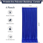 20x10ft Royal Blue Backdrop Curtains with Lights Photo Drapes Wrinkle Free Fabric Backdrop Curtain for Wedding Birthday Party Baby Shower Bridal Shower Home Party Background Decorations - Image 7