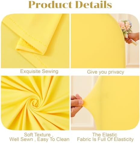 Besutolife Square Arch Backdrop Cover, 8×8 FT Spandex Arch Covers Stretchy Fitted Balloon Arch Stand Cover for Wedding, Birthday Party, Baby Shower, Photo Booth, Graduation Ceremony, Lemon Yellow - Image 5