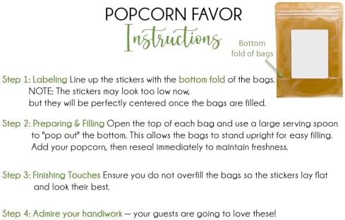 Woodland Baby Shower Popcorn Bag & Sticker Favors (Kraft Stand up Bags & Stickers 30 Count) - Image 5
