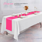 24 Pack Hot Pink Satin Table Runners 12 x 108 Inch Long Table Runners for Rectangle Round Tables,Smooth Satin Table Runner for Wedding,Birthday Party Banquets Graduation Engagements Decoration - Image 5