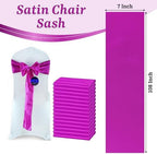 MDS® Pack of 200 Satin Chair Sashes for Wedding & Events – Magenta Violet - Image 3