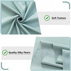 MYSKY HOME Light Green Backdrop Curtains for Parties, Weddings, Stage & Photography - 5ft x 10ft, 2 Panels - Image 6
