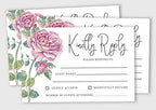 50 Blank RSVP Cards with White Envelopes-Floral Style Response Card-RSVP for Wedding-Rehearsal Dinner-Baby Shower-Bridal Shower-Engagement Party Invitations - Image 2