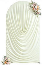 6.6FT Ivory Arch Backdrop Cover Wedding Draped Arch Cover, Stretchy Spandex Balloon Backdrop Arch Stand Covers for Wedding Ceremony, Baby Shower, Photography Birthday Party Decorations by Besutolife