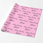 MyPupSocks Customized Name Gift Wrapping Paper, Happy Birthday With Name Pink Personalized Gift Wrap Paper With Photo, Funny Roll for Men Women Christmas 58x23 5 Rolls - Image 2