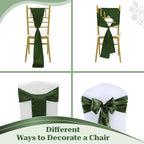 MDS® Pack of 300 Satin Chair Sashes for Wedding & Events – Olive Green - Image 4