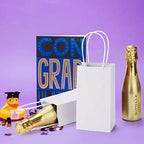 BagDream Mini Gift Bags with Handles 3.5x2.4x6.7 Inch White 100 Bulk Pack - Image 4