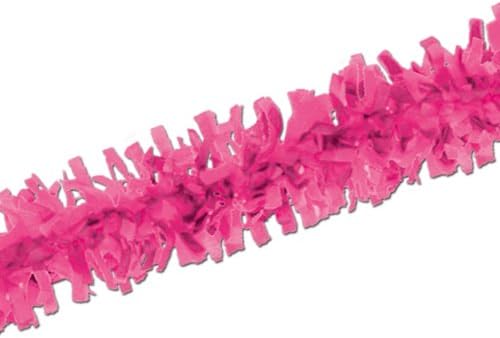 Beistle 24-Piece Tissue Festooning in Cerise, Decorative Wall Hanging for Birthday, Bridal or Baby Shower, Anniversary, Events, Parties, 25' by Beistle