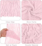 Showgeous 16 Pack Pink Cheesecloth Table Runner 17 x 108 Inch - Image 4