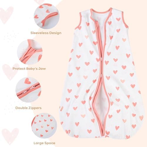 Yoofoss Baby Sleep Sack 24-36 Month 0.5TOG 100% Organic Cotton 2-Way Zipper - Image 2
