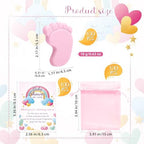 100 Sets Baby Shower Favors Refreshing Foot Soap Perfect Baby Shower Favors for Guests, Gifts, and Prizes with Organza Bags Thanks Cards (Pink) - Image 2