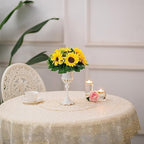 BLOSMON Sunflowers Artificial Flowers Ball - 10 Pcs Fake Yellow Sunflower Flowers CenterPieces Decoration for Wedding Table - Silk Kissing Floral Arrangements for Home Party Event DIY Decor - Image 4