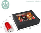 HAPPY POTATO 25 Cookies Box 10x8x2.5 Inch, Black Bakery Boxes with Window - Image 6