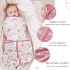 Baby Swaddle Sleep Sack 3-6 Months, Cotton Swaddles for Newborns - Image 3