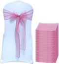 MDS Pack of 150 Organza Chair Sashes for Wedding & Event Décor – Dusty Pink by MDS
