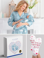 Mommy and Me Robe and Swaddle Set | Maternity Robe Matching Baby Girl, Boy - Image 6