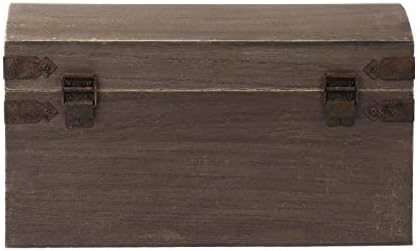 Hanna Roberts Card and Gift Fund Antique Brown Wood Box Chest for Weddings, Birthdays, Graduations, Baby and Bridal Showers, 13.3" x 7.5" x 7.8", Blessings - Image 5