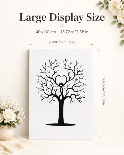 PRETYZOOM 12x16 Inch Wedding Fingerprint Guest Book - Image 2