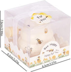 12-Pack Ceramic Beehive Honey Pot with Dipper，Honey Jar Serving Set with Exquisiting Package for Wedding Favor,Bridal Shower Favor, Baby Shower Favor，Party & Home Kitchen (12) - Image 3