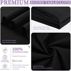 Showgeous 108 Inch Black Round Tablecloths, Polyester Table Covers - Image 4