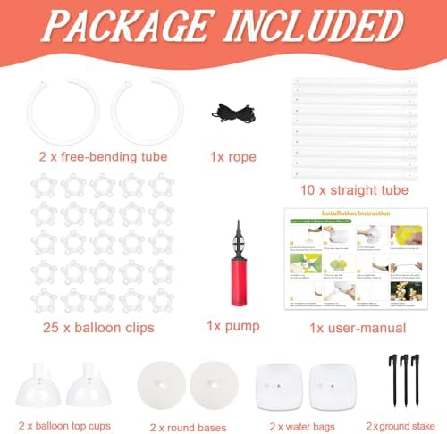 OurWarm 8.2FT & 6FT Half Balloon Arch Stand, Balloon Arch Kit for Party - Image 3