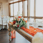 Showgeous 16 Pack Orange Cheesecloth Table Runner 17 x 108 Inch - Image 7
