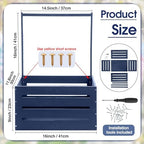 Suzile Baby Shower Crate Wooden Closet Baby Basket Gift,Navy Blue - Image 3